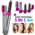 5-in-1 Hair Dryer Brush | Electric Hot Air Styler, Blow Dryer, Straightener & Curling Brush Kit