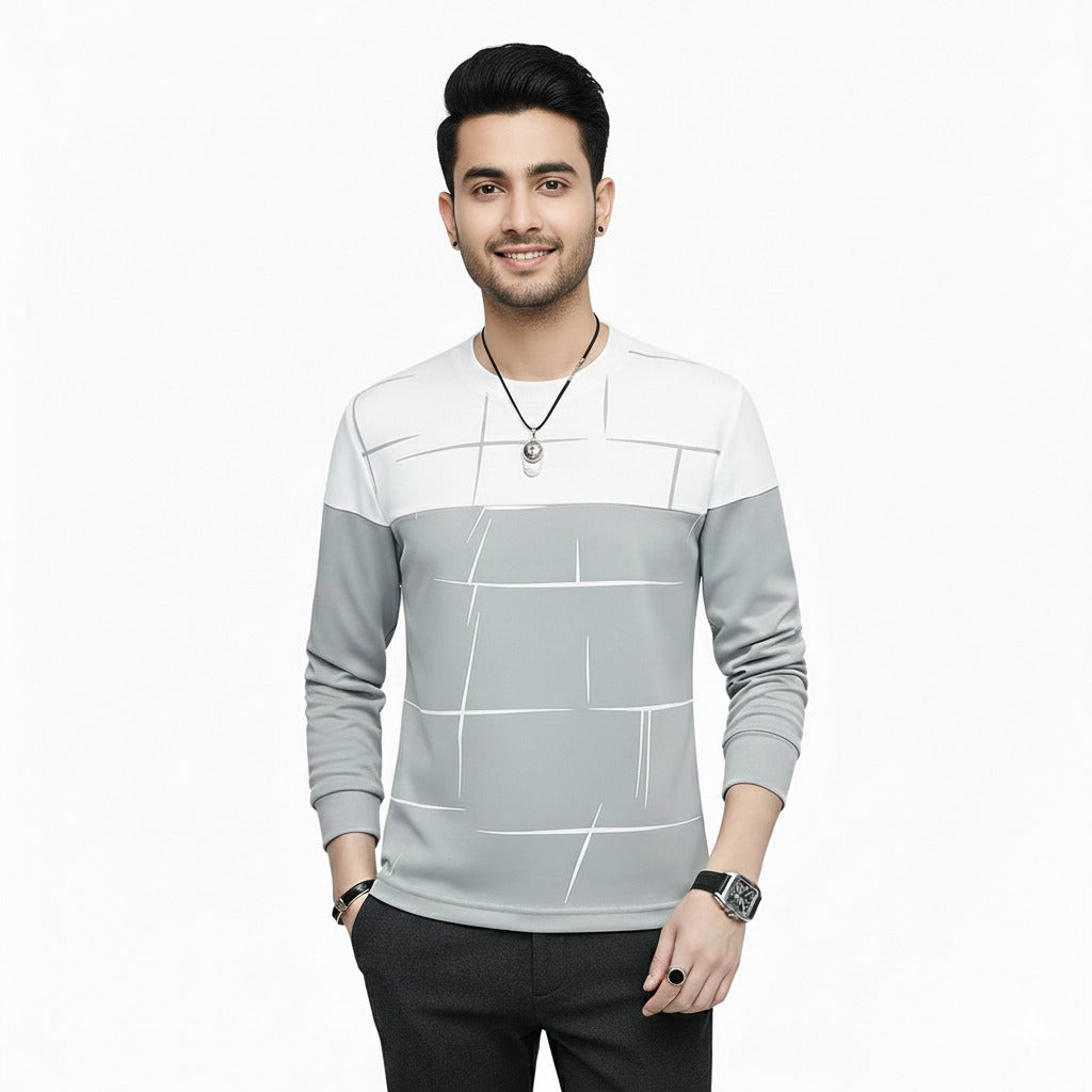 Men's Full Sleeve Screen Print T-Shirt | Casual Summer Party Wear | Premium Cotton Tee