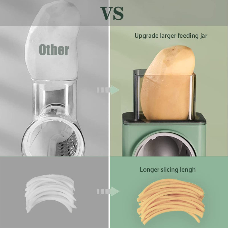 Manual Vegetable Chopper & Slicer – 4-in-1 Kitchen Tool