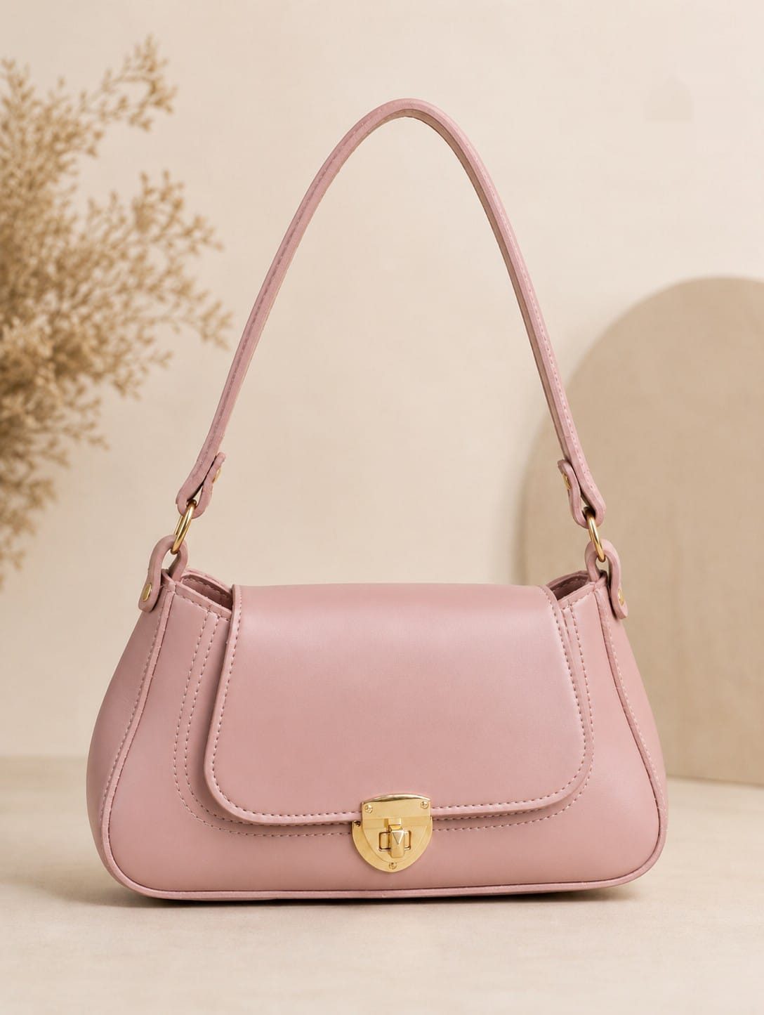 Elegant Women's Flap Shoulder Purse – Premium Leather-Look Finish
