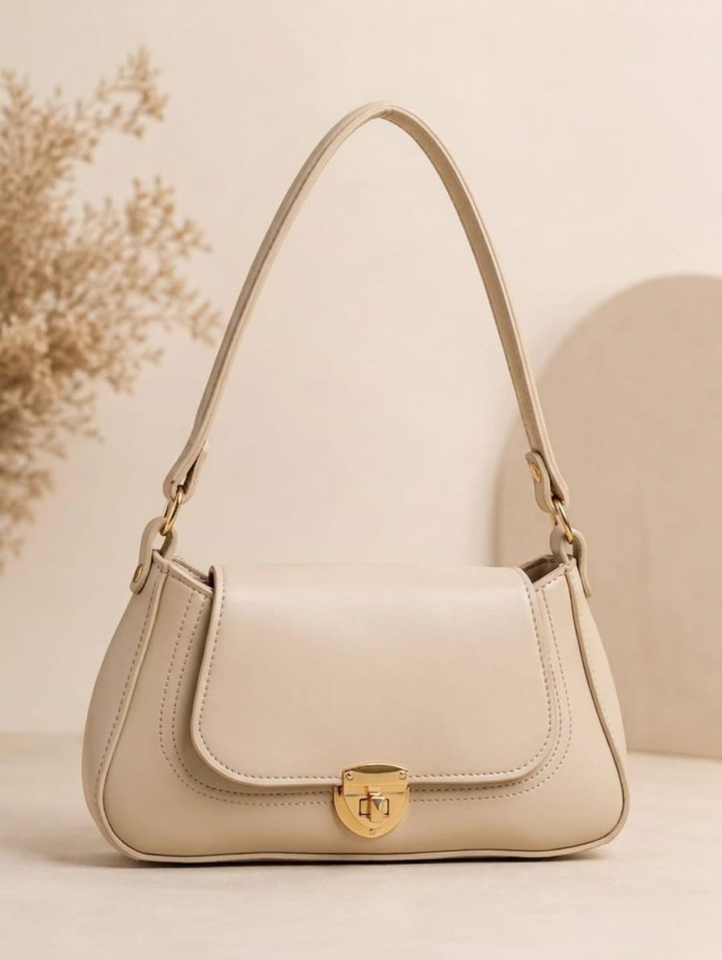 Elegant Women's Flap Shoulder Purse – Premium Leather-Look Finish