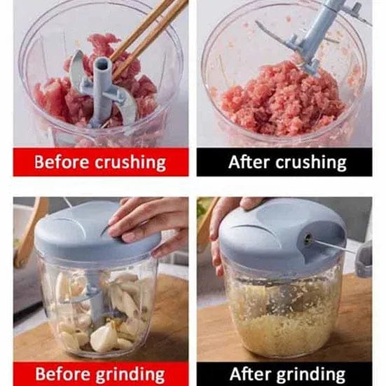 Manual Vegetable & Food Chopper – Easy Hand Cutter for Quick Kitchen Food Preparation (Random Color)