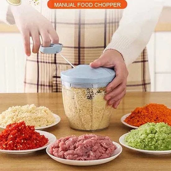 Manual Vegetable & Food Chopper – Easy Hand Cutter for Quick Kitchen Food Preparation (Random Color)