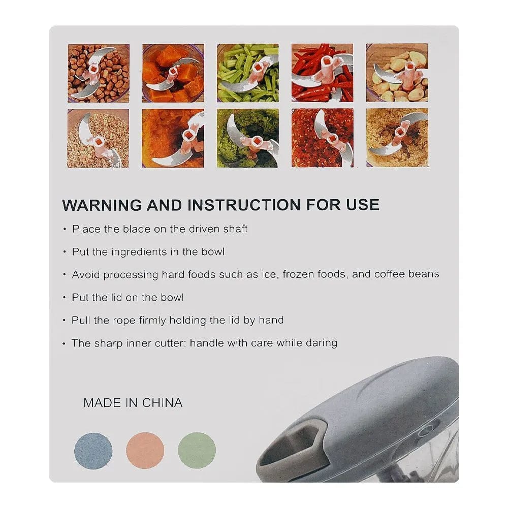 Manual Vegetable & Food Chopper – Easy Hand Cutter for Quick Kitchen Food Preparation (Random Color)
