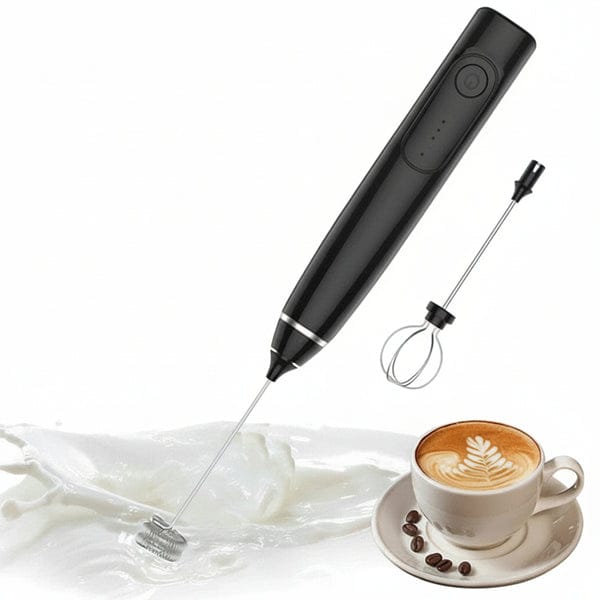 **2-in-1 USB Rechargeable Electric Milk Frother & Egg Whisk – Portable Coffee Beater for Frothing, Whisking & Versatile Kitchen Mixing**