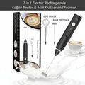 **2-in-1 USB Rechargeable Electric Milk Frother & Egg Whisk – Portable Coffee Beater for Frothing, Whisking & Versatile Kitchen Mixing**